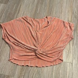 Super cute one size fits all pink crop top, soft and stretchy fabric